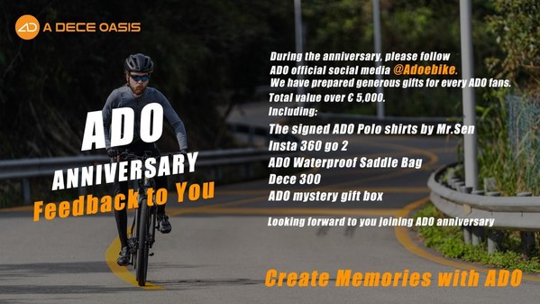 First Anniversary of ADO Ebike – Cross Your City