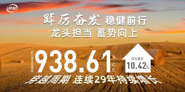 Yili Recorded a Total Revenue of RMB 93