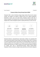 Banpu NEXT forays into Asia-Pacific market for battery energy storage system, spearheaded by Durapower to capture growing demands across region