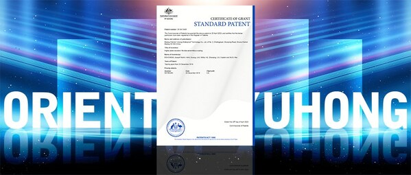An Invention Patent of Oriental Yuhong Granted by Australia