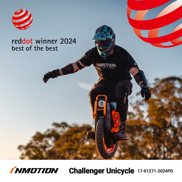 INMOTION Challenger Electric Unicycle Wins Prestigious Red Dot Award:
