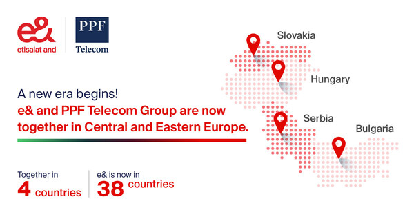 e& completes acquisition of controlling stake in PPF Telecom, diversifying portfolio footprint into Central and Eastern Europe