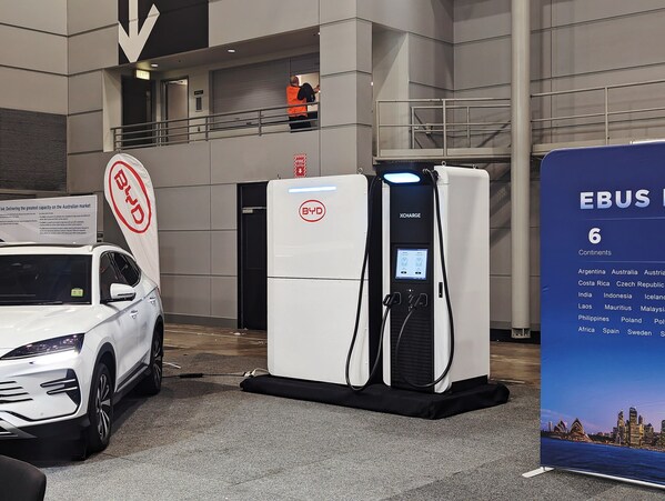 XCharge Showcases Net Zero Series Charger at Australia's National Bus & Coach Show 2024 Partnered with BYD Australia Commercial Vehicles