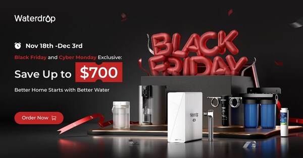 Waterdrop Filter’s Black Friday Starts from November 18: Upgrade Your Home Hydration for the Holidays and Beyond