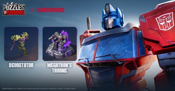Puzzles & Survival × TRANSFORMERS Collaboration! Optimus Prime and Megatron team up to fend off a dangerous new threat!