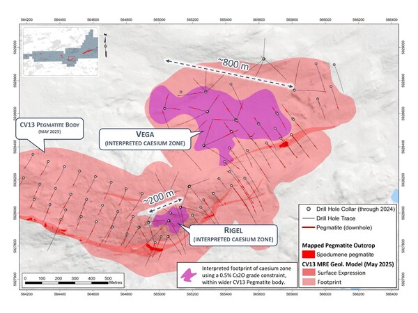 High-Grade Pollucite Confirmed as Main Caesium Host Mineral at the Vega and Rigel Zones