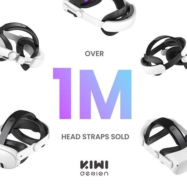 KIWI design Celebrates One Million Head Straps Sold, Redefines VR Comfort with Series Made for Meta Products