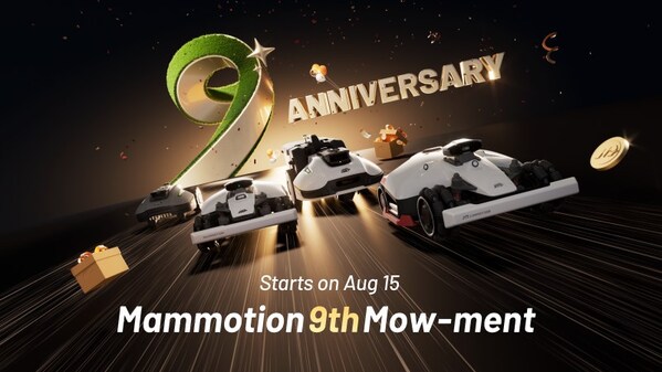 MAMMOTION Marks 9th Anniversary featuring Award-Winning Smart Lawn Mowers — Limited Time Campaign