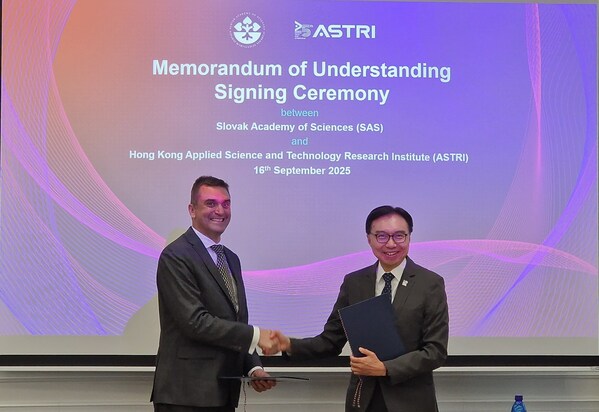 ASTRI Signs MoU with Slovak Academy of Sciences to Strengthen Innovation and Technology Collaboration