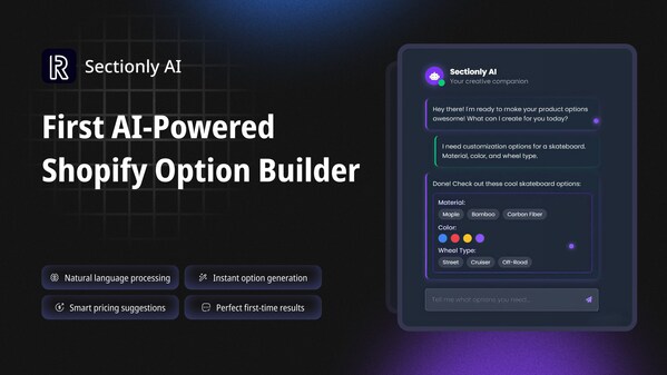 First AI-Powered Product Options App SectionlyAI Officially Launches on Shopify