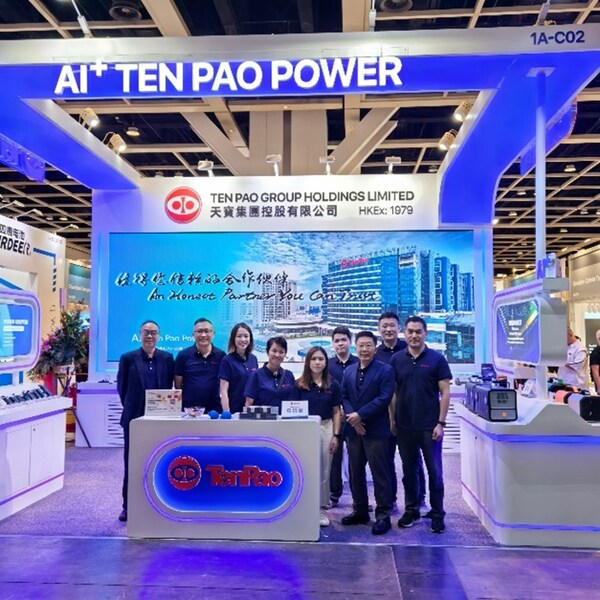 Ten Pao Group Unveiled AI Humanoid Robot Smart Charger and New Energy Solutions at 2025 Hong Kong Electronics Fair (Autumn Edition), Driving an Intelligent and Green Future