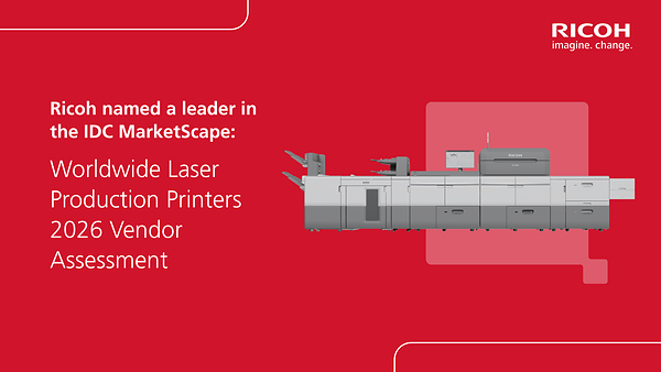 Ricoh named a Leader in the 2026 Worldwide Laser Production Printers by IDC MarketScape