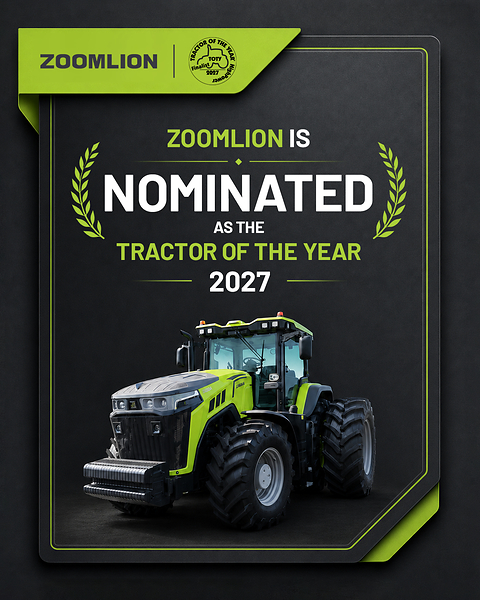 Zoomlion DV3504 Hybrid Tractor Shortlisted for Two Categories of TOTY 2027, Marking a Breakthrough for Chinese High-Horsepower Agricultural Machinery