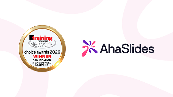 AhaSlides wins 2026 Training Magazine Network Choice Award for Gamification & Game-Based Learning