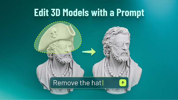 Meshy Debuts New In-House AI Model with Meshy Edit, Letting Users Change Selected Parts of a 3D Model with One Prompt